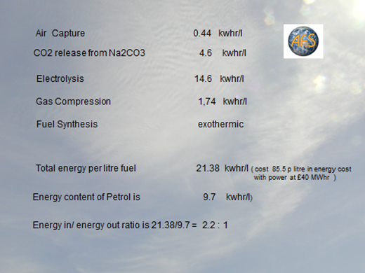 Tony Marmont chemical energy breakdown per litre